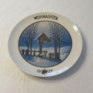 1927 Weihnachten 8 3/4 Inch CHRISTMAS PLATE - Entwurf Schmuz Rosenthal Germany